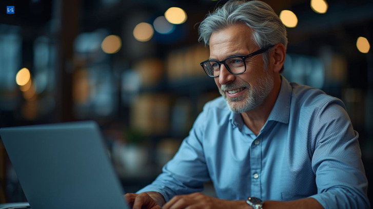 technik naprawiający laptopa